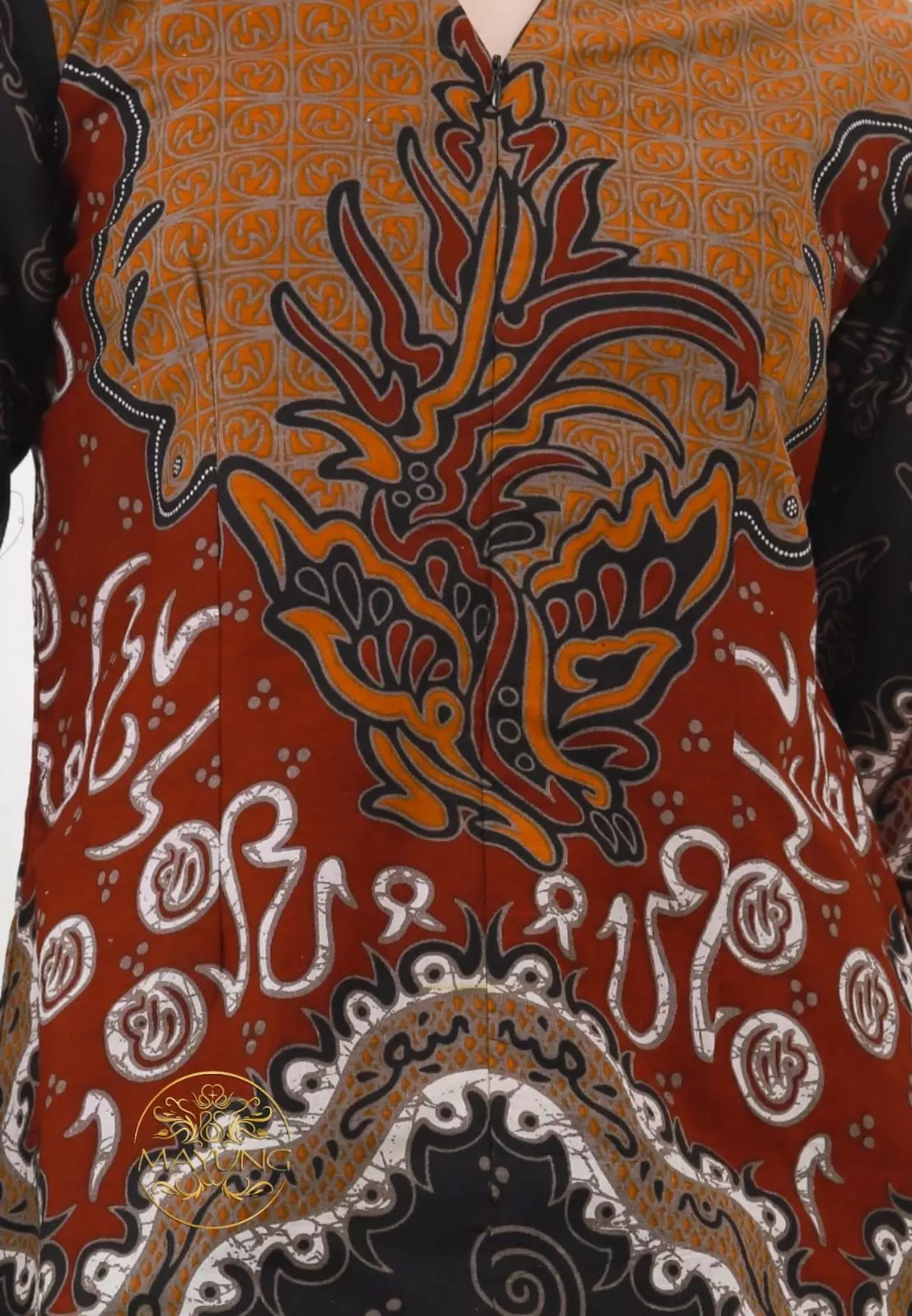 Blouse Batik Hanindya Maron Premium Slimfit Modern