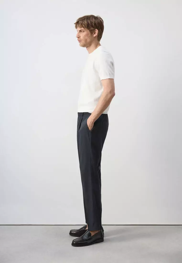 Regular-Fit Pleated Trousers