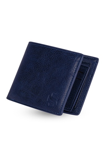 SHIGETSU blue Shigetsu YUKUHASHI Full Grain Bluette Leather Wallet for Men 7DE64AC8509304GS_1