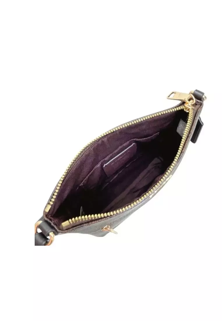 COACH Mini Rowan File Bag In Signature Canvas (CW325) – IM / WALNUT / BLACK
