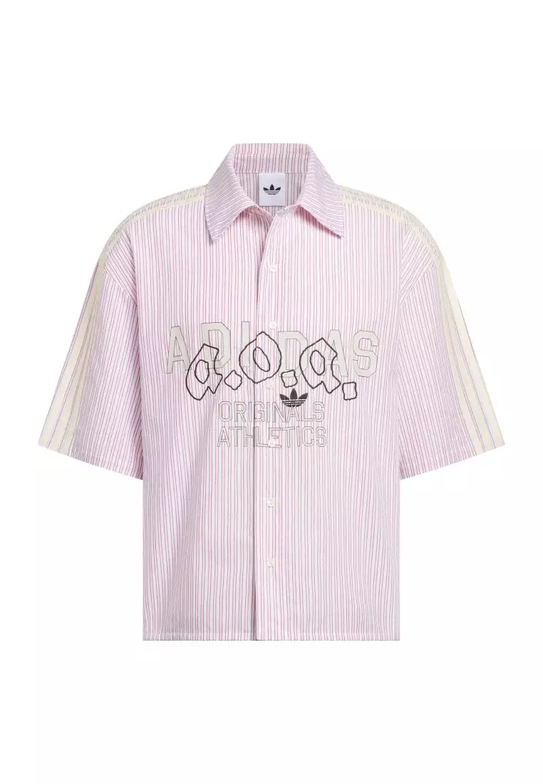 Lifestyle ORIGINALS AOA BUTTON UP Shirt Men Burgundy KT7989