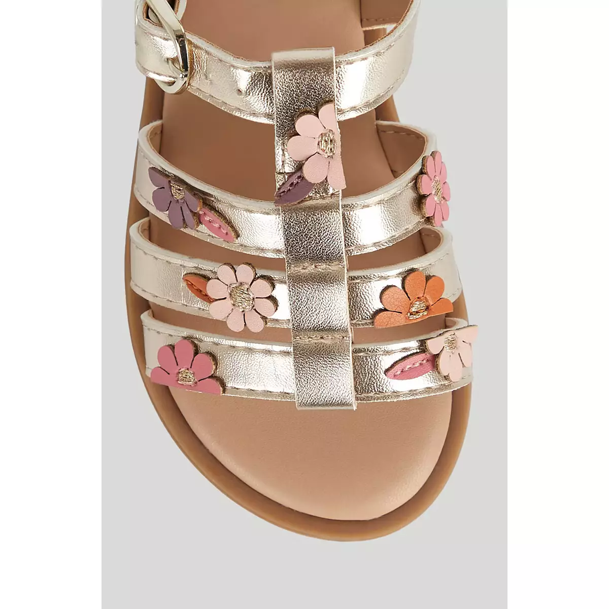 Mothercare Gold Flower Sandals - Sepatu Sandal Anak Perempuan (Multi)