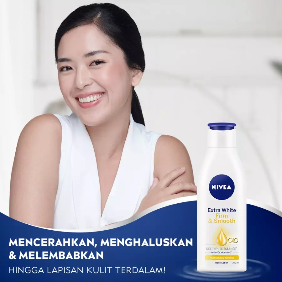 NIVEA Body Lotion Extra Bright Firm & Smooth 190ml - Mencerahkan Kulit