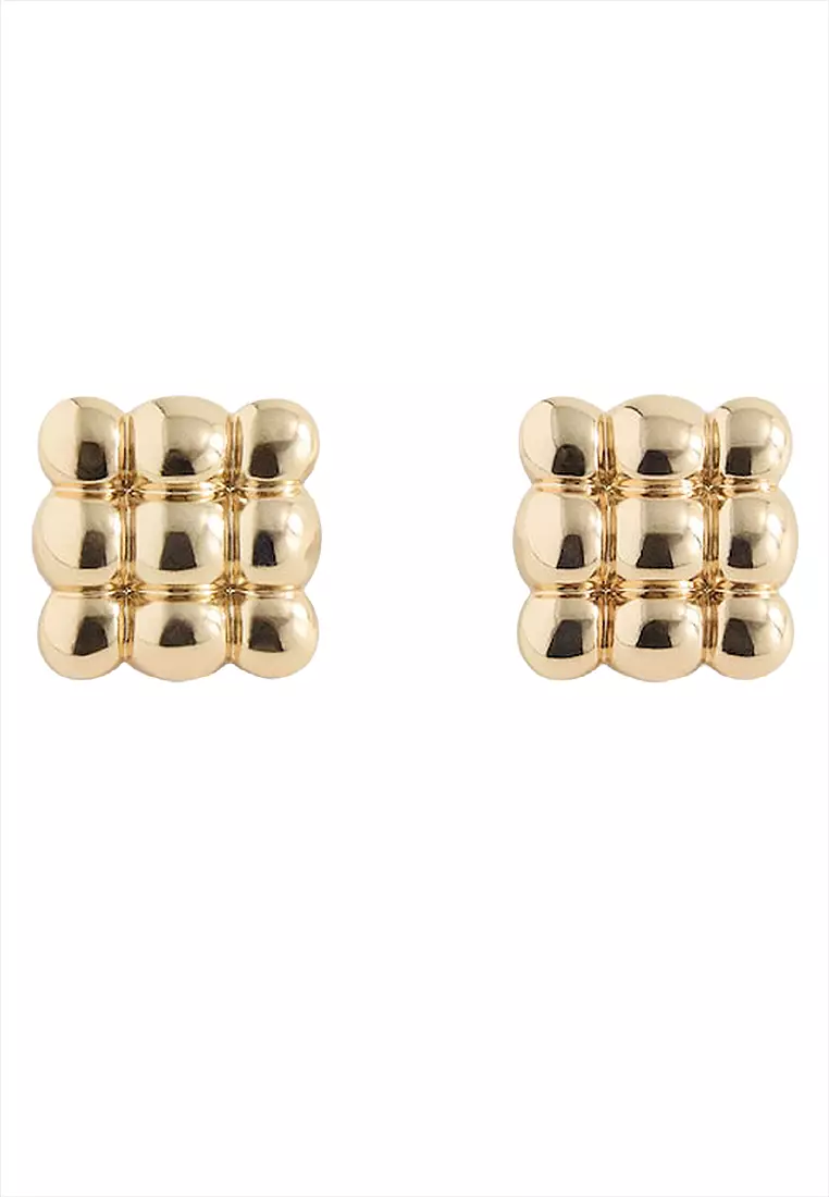 Embossed Square Earrings