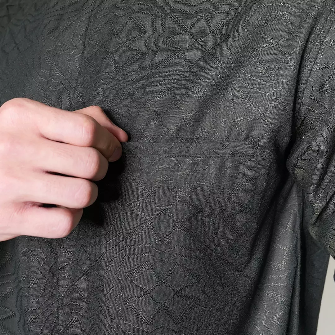 Casella Baju Koko Pria Lengan Panjang Motif Elegan | Baju Koko Yusuf 9995 Black