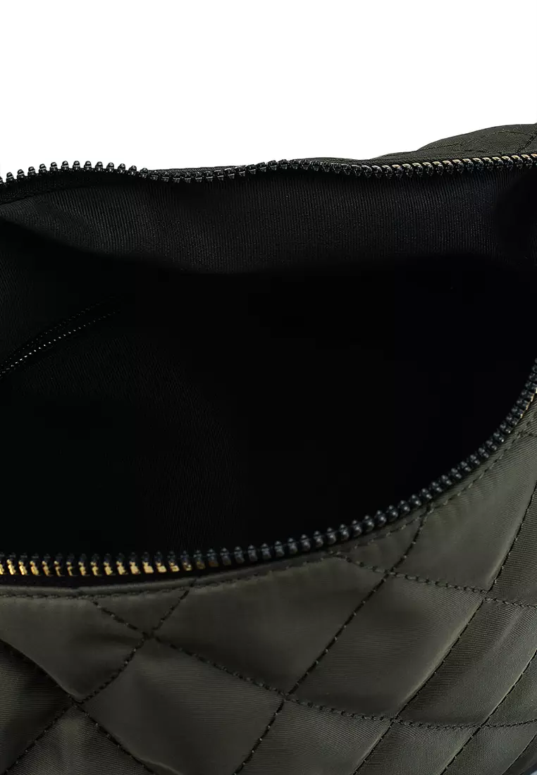 Quilted Nylon Convertible Shoulder Bag