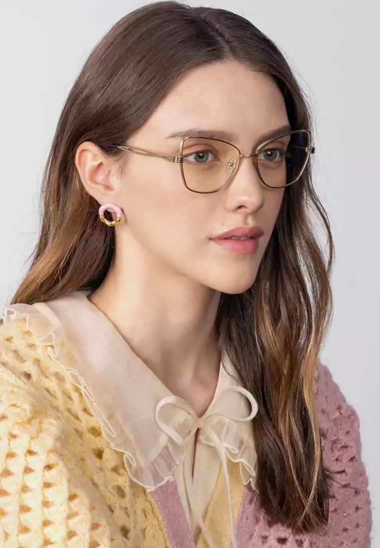 Lady (OP731-Black) Luxury Anti-Radiation/Computer Eyeglasses from London for Women