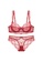 W.Excellence red Premium Carmine Lace Lingerie Set (Bra and Underwear) 7036FUS28EAF4BGS_1