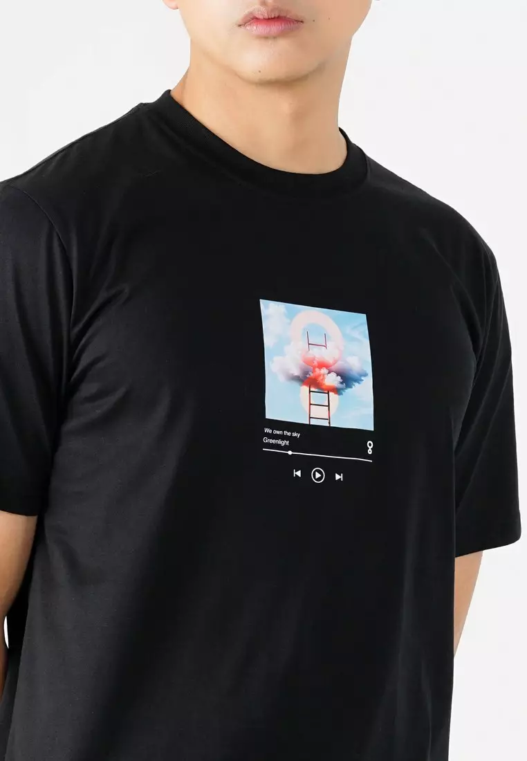 Greenlight Men's T-Shirt Short Sleeve Regular Fit Cotton Cloud OL-C250325