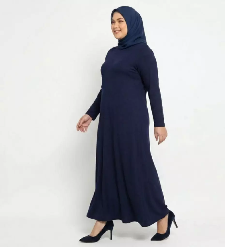 Long Sleeve Inner Dress Salma JUMBO SIZE S-XXL Navy