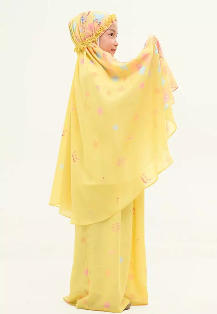 Rabbani - Mukena Muslim Anak Perempuan Bani Batuta Munna Mazara Lt - Citrus