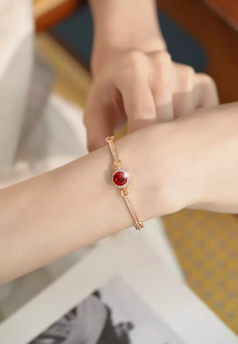 Gelang Wanita Titanium Original Fashion Korea Zirkon 5A Perhiasan Cewek Bracelets