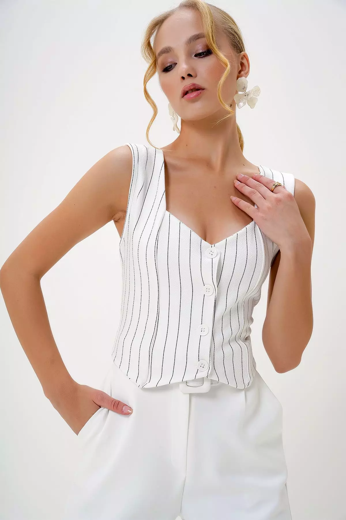 Stripe Patterned Waistcoat