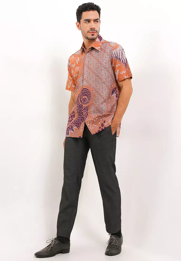 Hem Body Fit Batik Aksara Lontara