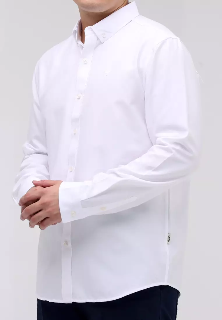 Woven Oxford Polo Long Sleeves