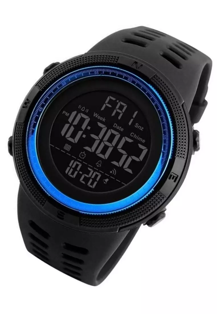 Jam Tangan Kasual Digital Pria Waterproof 50m Strap Tali Material Silicone HT65 ORIGINAL