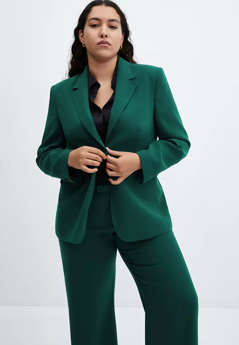 Straight-fit suit jacket