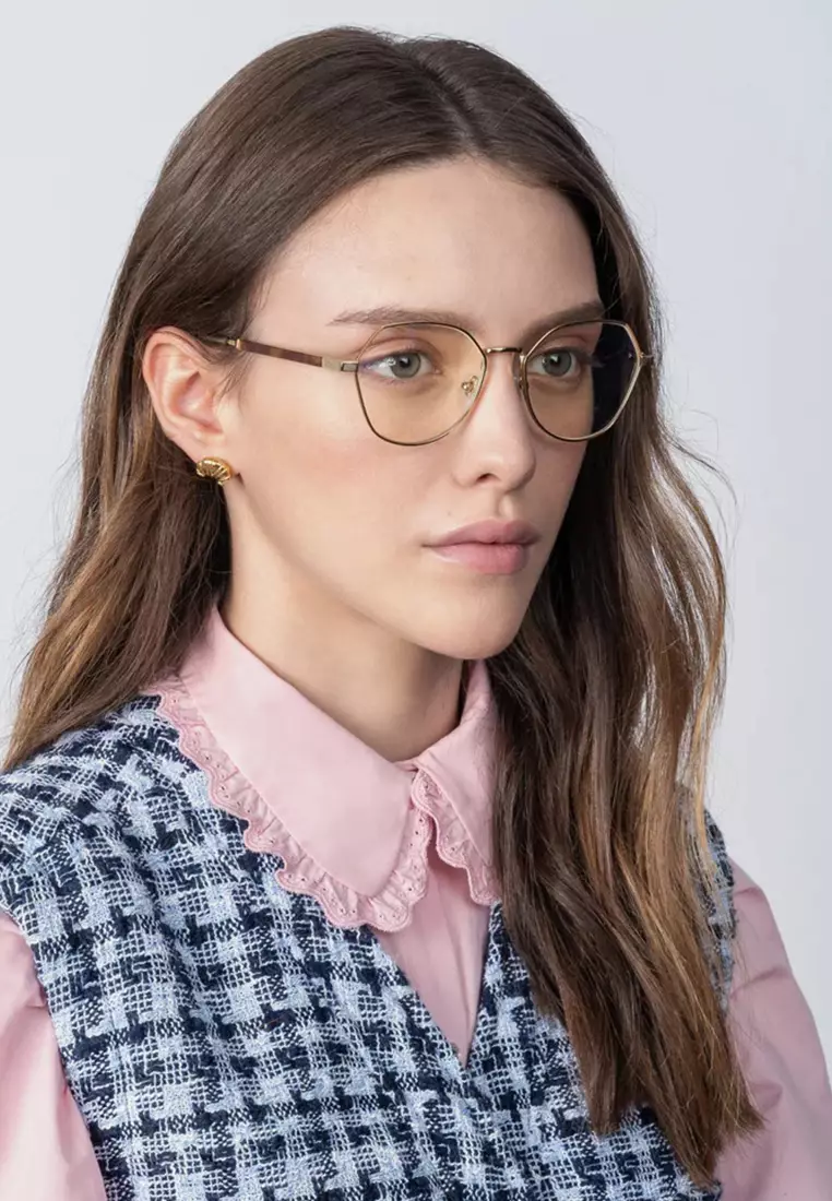 Orchard (OP722-Gold) Luxury Anti-Radiation/Computer Eyeglasses from London for Women OP722 Gold