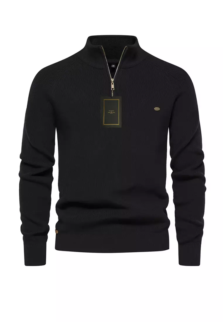 Stand Collar Slim Fit Sweater AX-Y832