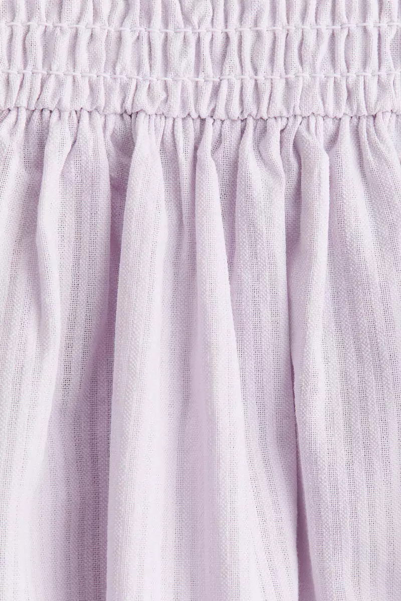 Smocked seersucker dress