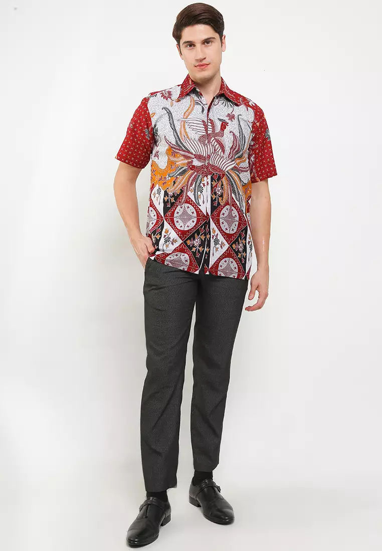 Phineas Kemeja Batik Premium Pria Casual Modern Lengan Pendek
