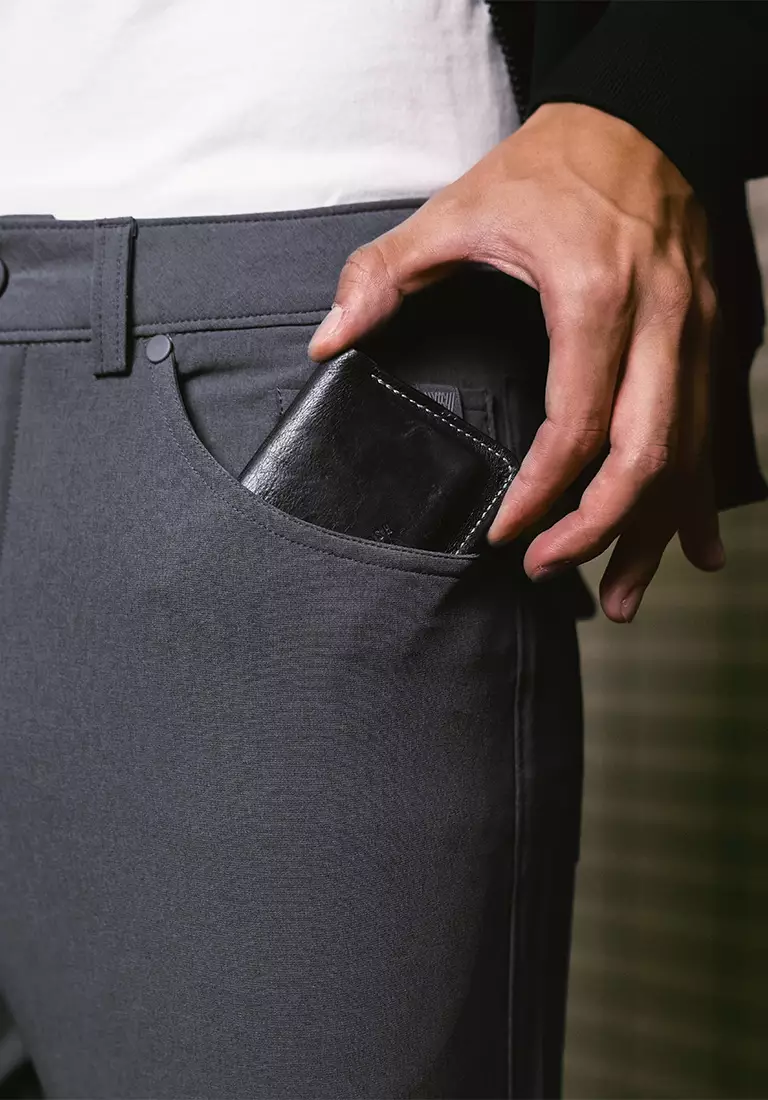 JOBB x MACK WELDON Radius Celana Panjang Pria Straight Fit Charcoal Heather