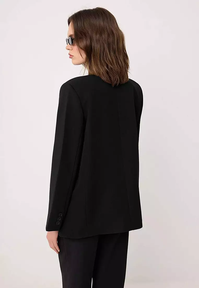 Black Blazer Jacket Twoss26Bc52