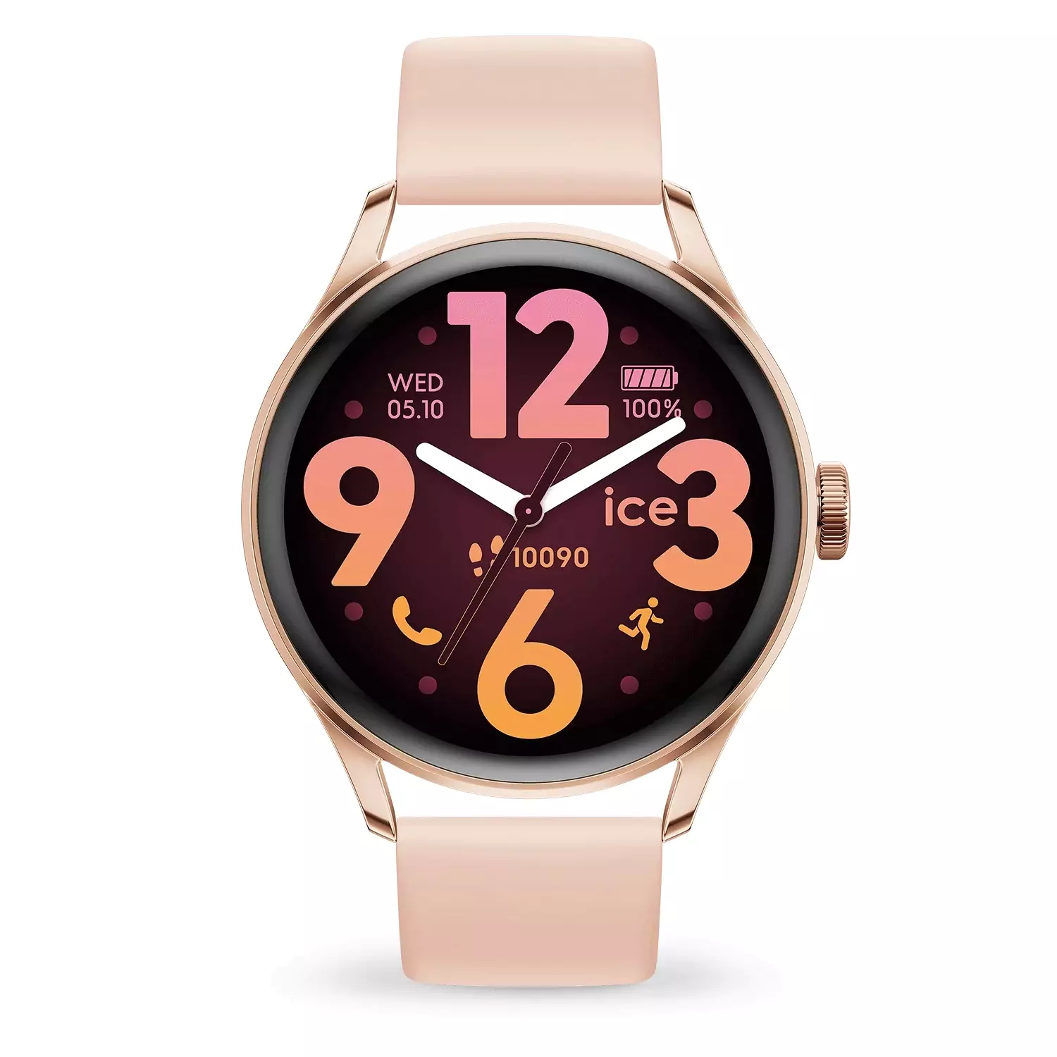 ICE Smart Watch 3.0 round AMOLED 1.20 - Rose-Gold Nude 39mm | Bluetooth | GPS | Fitness Tracker [025103]