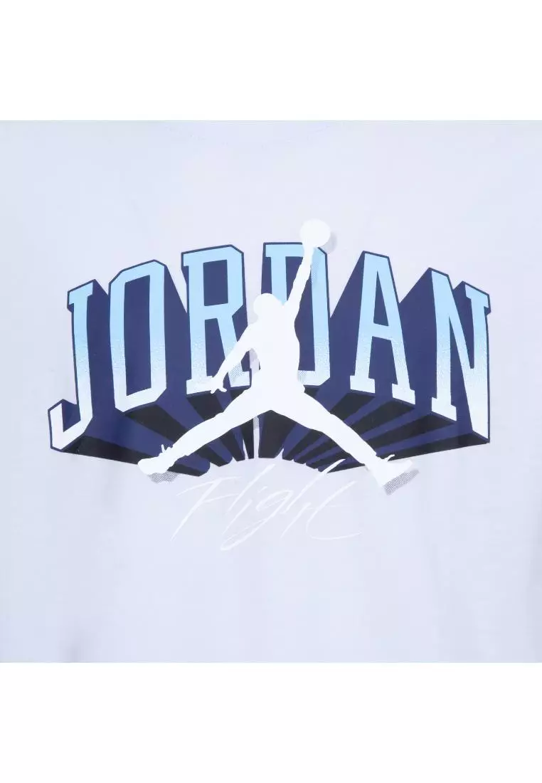 Jordan Girls Push Through Short Sleeve Tee Football Grey (Big Kids)