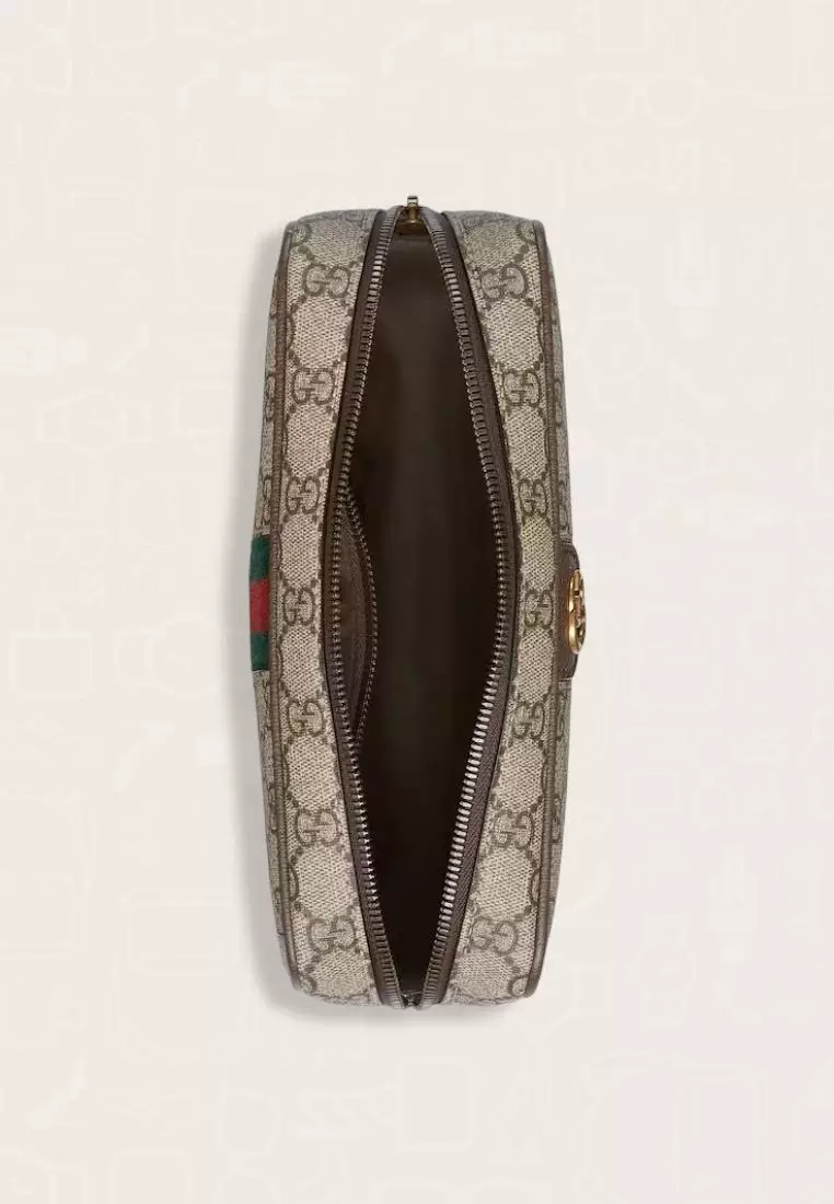 Gucci Savoy Toiletry Case With Web Beige