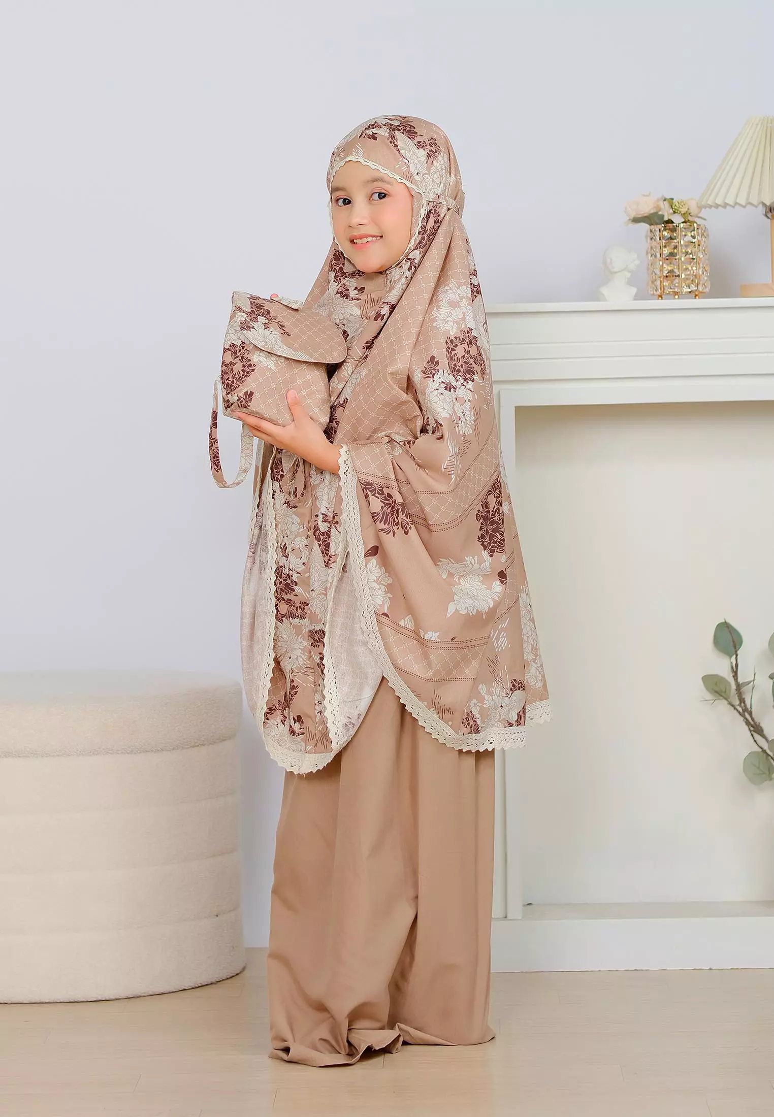 Cotton Bee - Mukena Motif Ananta Sarimbit Prayer Set 2in1 Anak