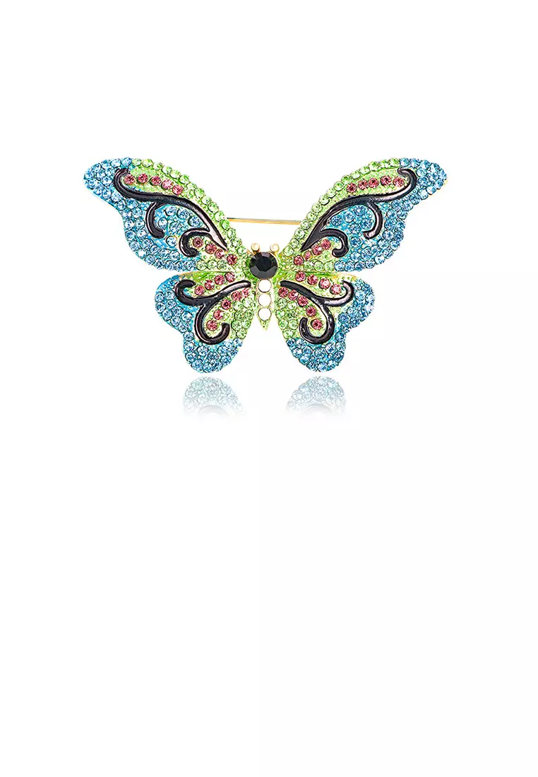 Gold butterfly clearance pin