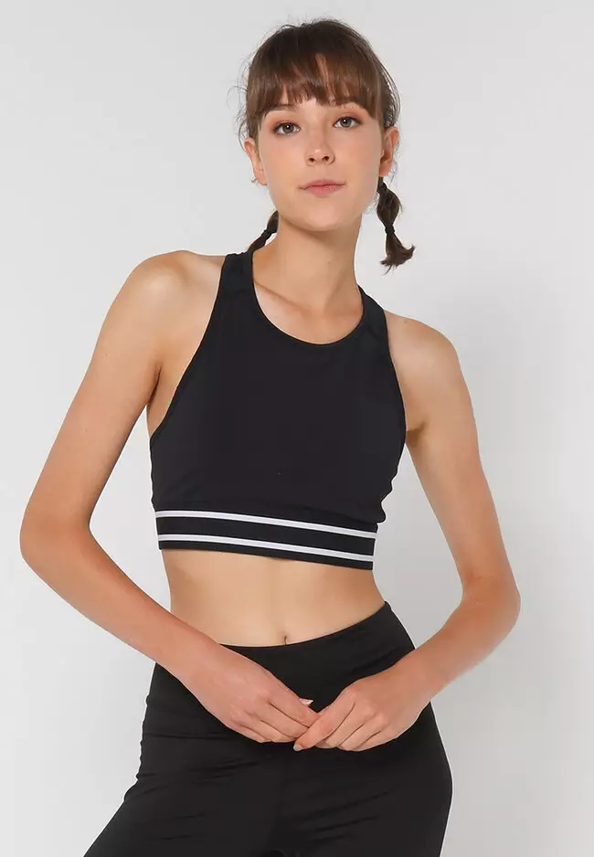 Elevate Long Line Sports Bra, Black