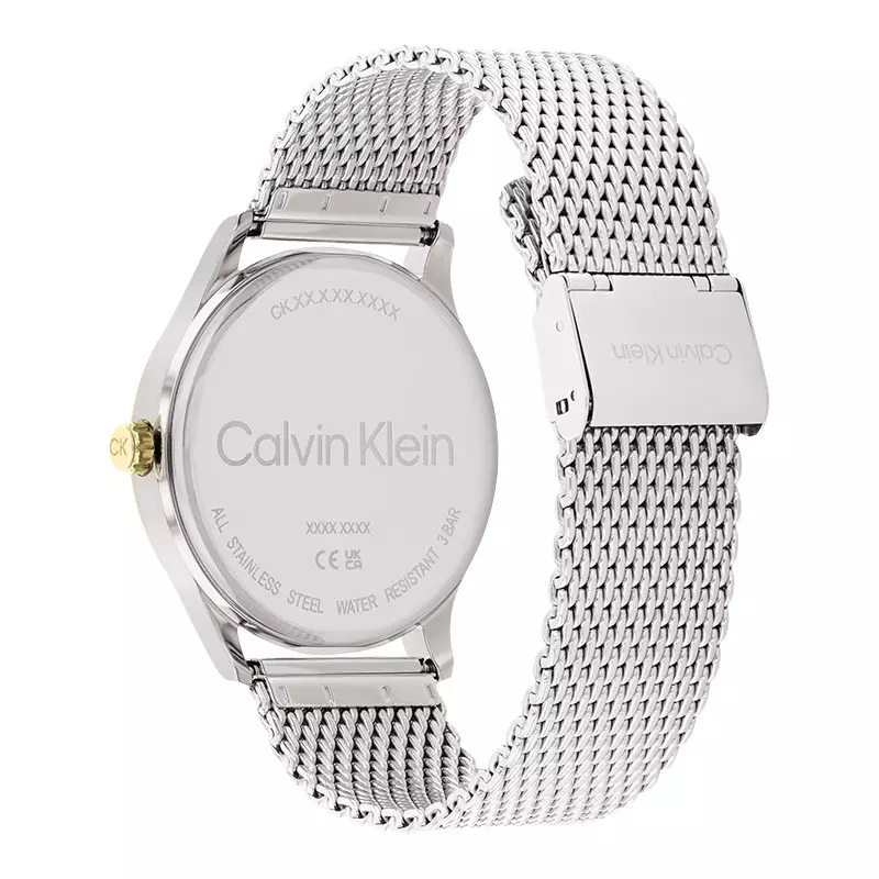 Jam Tangan Pria Calvin Klein Ascend 25200452 Men Black Dial Mesh Strap