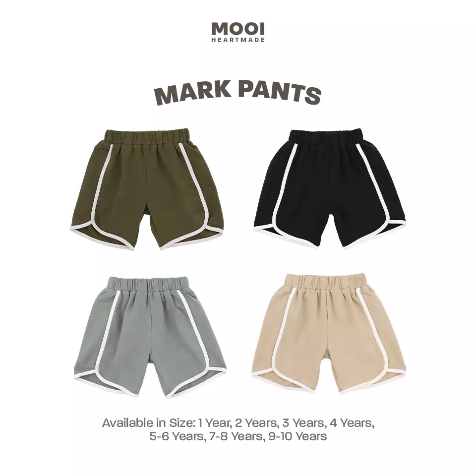 Mooi Celana Pendek Anak Laki - Laki Mark Pants Kids - Army Green