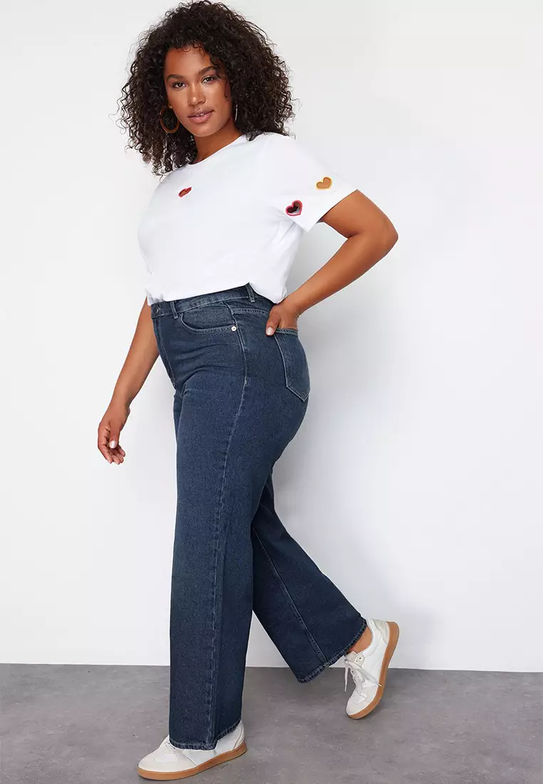 Plus Size Wide Leg Jeans