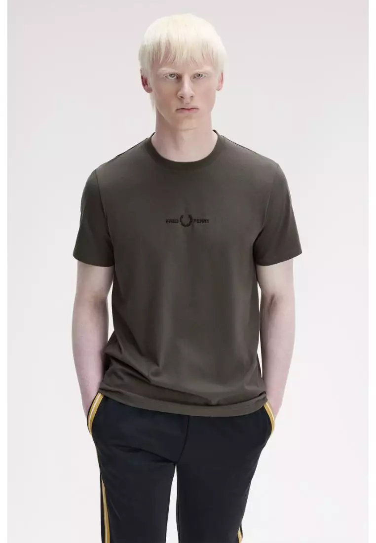 Fred Perry M4580 Embroidered T-Shirt (Field Green)