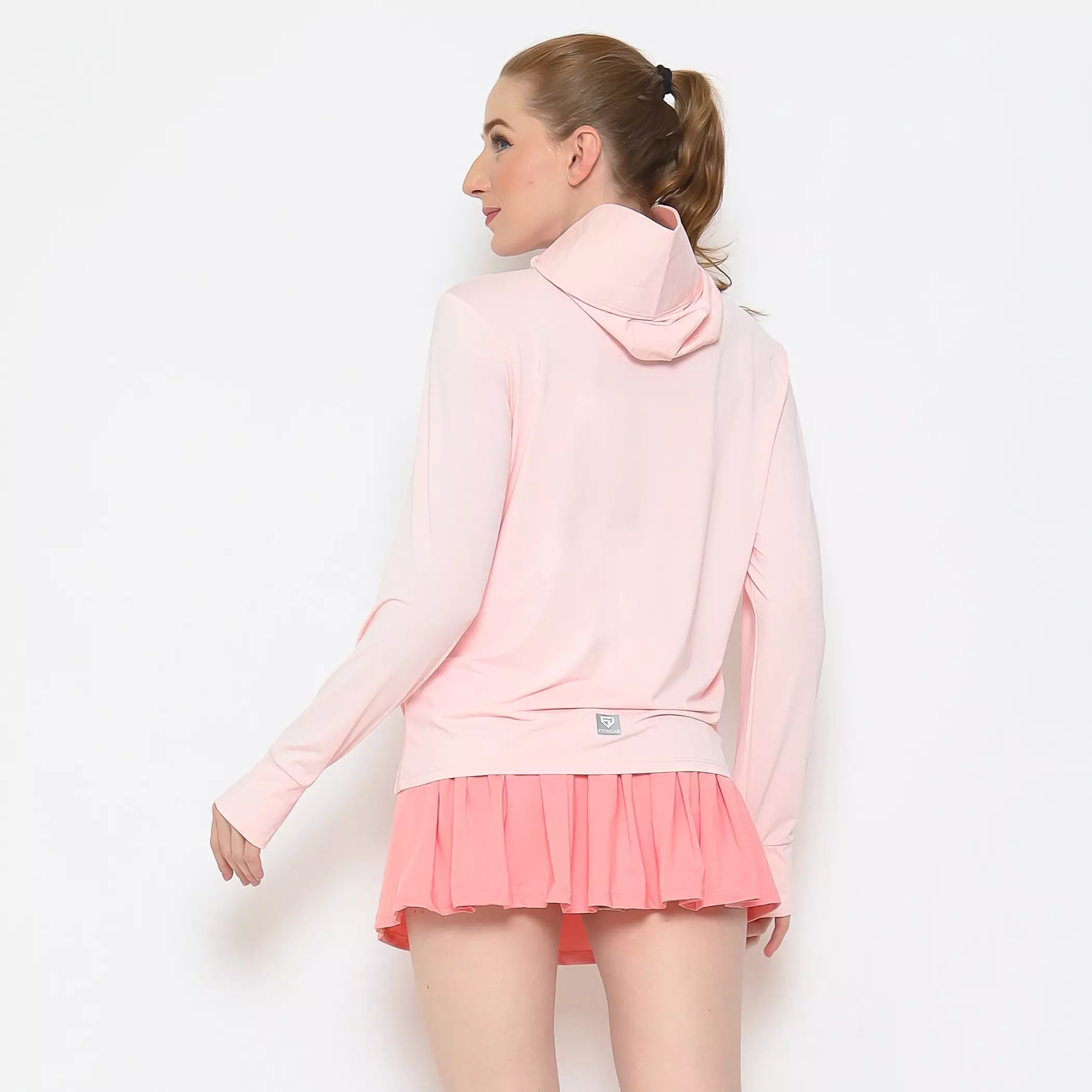 Fitwear - Jaket K-Style Anti UV Olahraga Wanita FLORYN UPF 50++ PJ POCKET - SOFT PINK