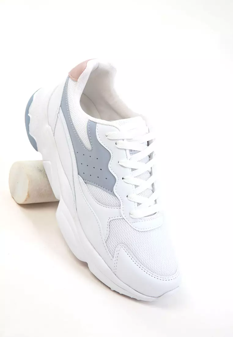 White-Powder-Blue Women's Sneaker 20592