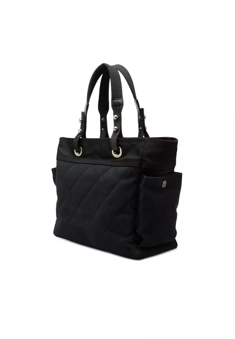 Pre-Loved Chanel Large Quilted Canvas Paris Biarritz Tote