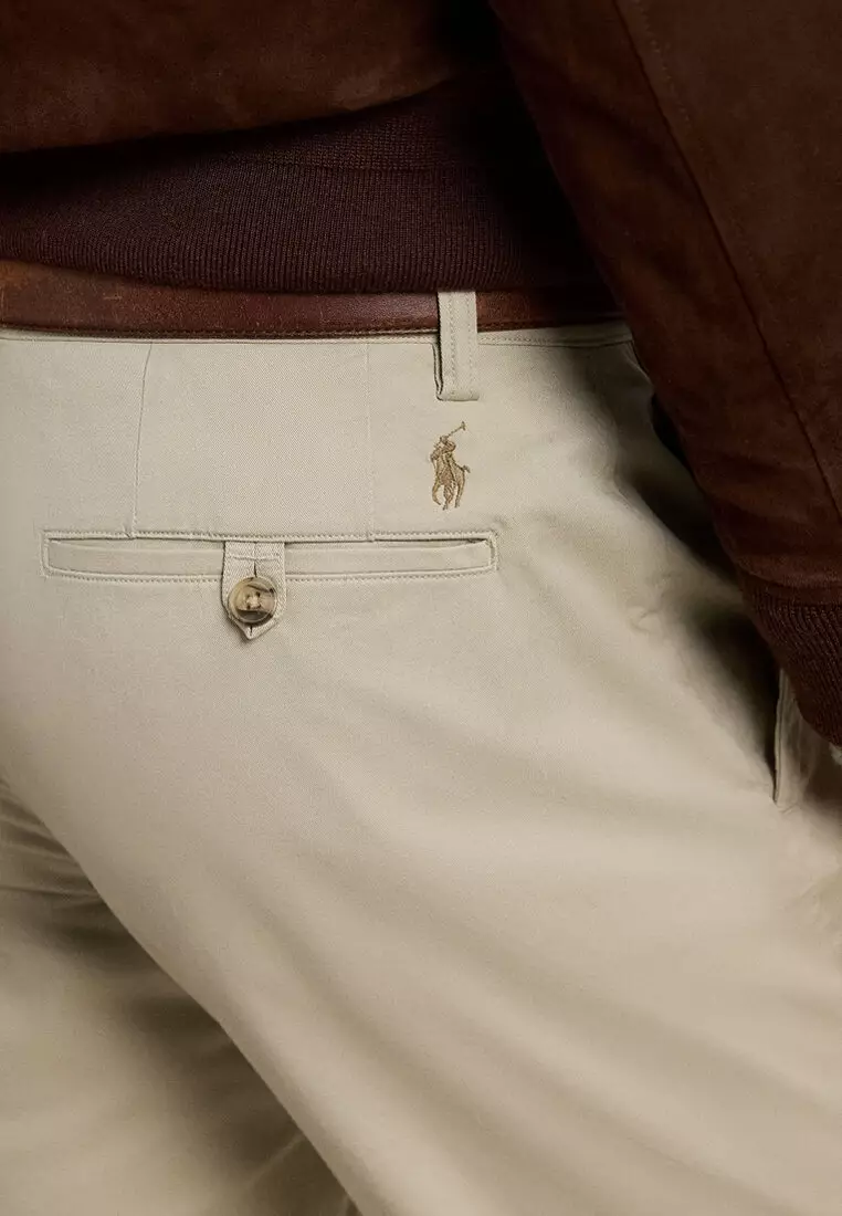 Stretch Straight Fit Washed Chino Pant
