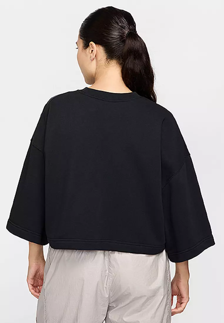 Sportswear Phoenix Fleece Loose Short-Sleeve French Terry Crop T-Shirt