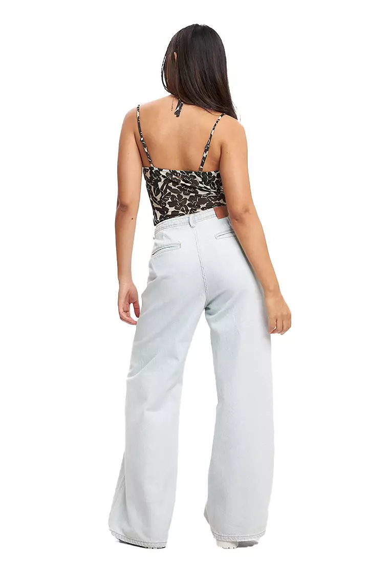 Mesh Corset-Like Strappy Bodysuit