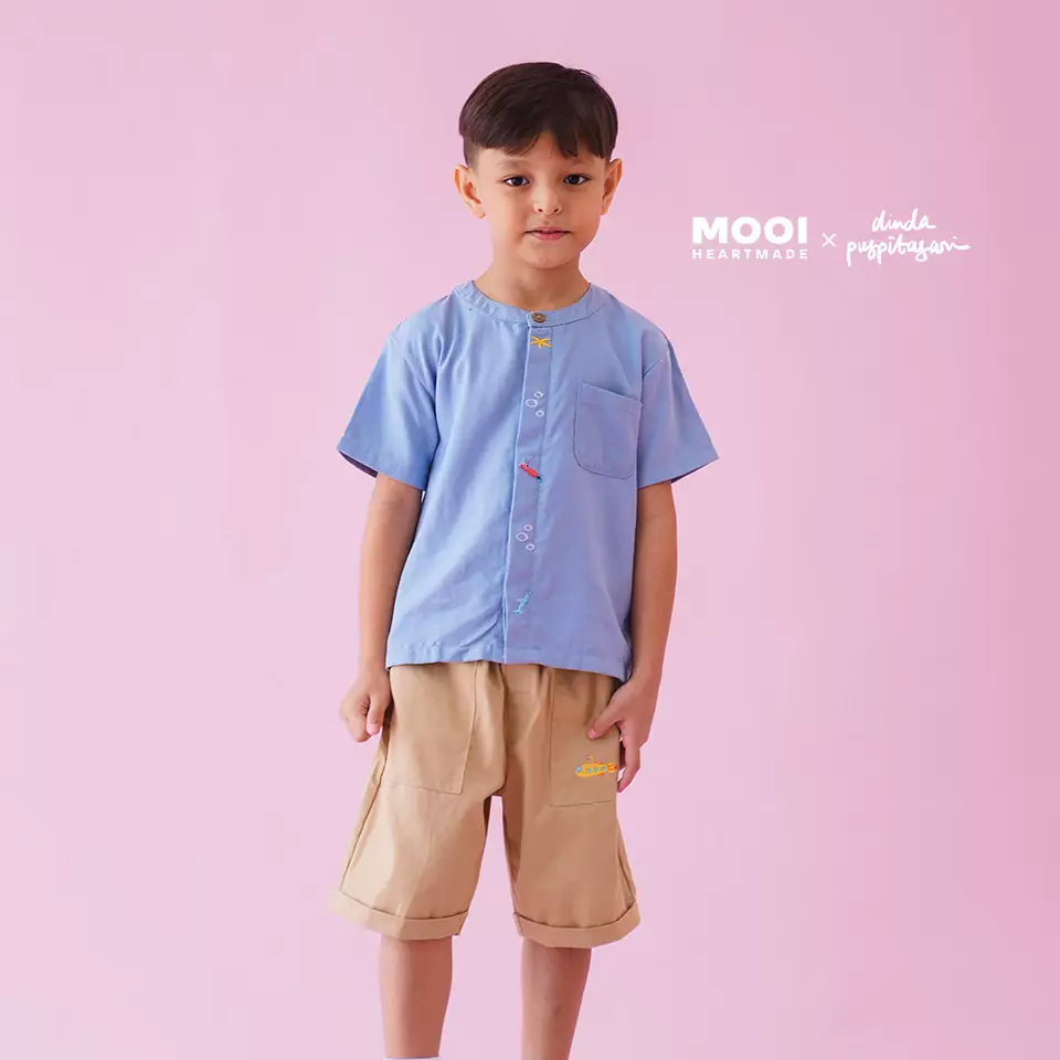 Mooi X Dinda Puspitasari Celana Pendek Anak BHRE Short Pants Kids - Navy