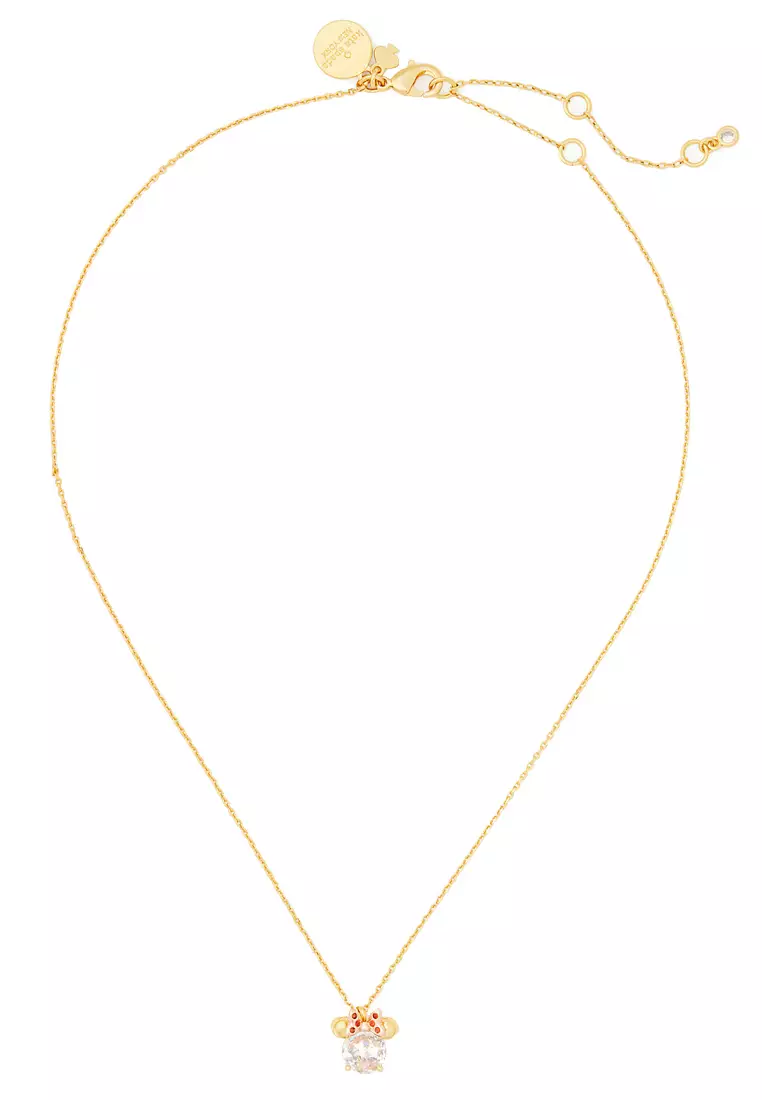 Disney x New York Minnie Pendant Necklace in Clear Multi k9265