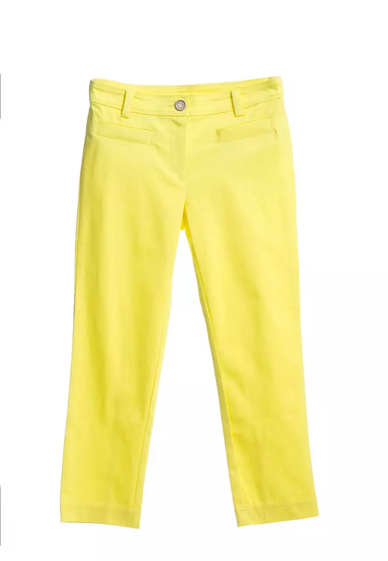 Slim Fit Yellow Pants