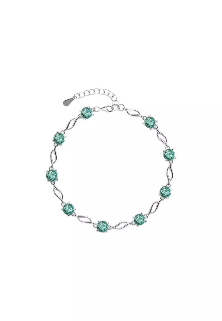 White gold clearance turquoise bracelet