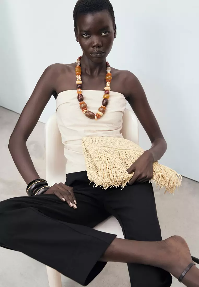 Straight-Cut Crop Trousers