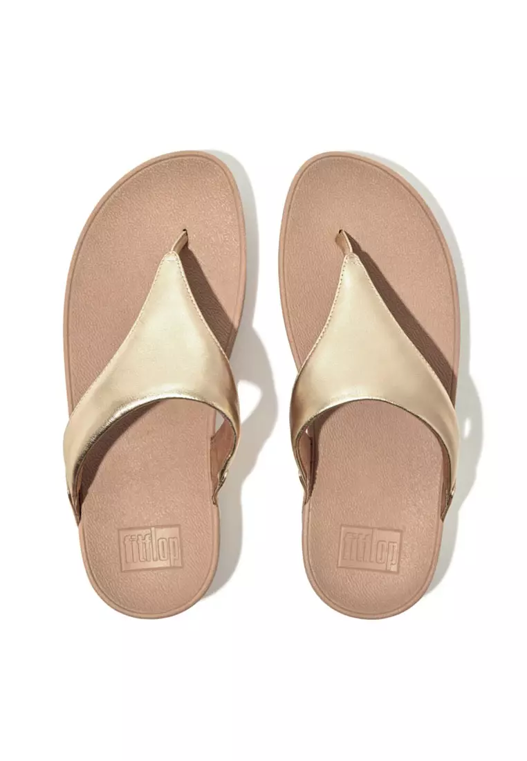 LULU Women's Leather Toe-Post Sandals - Platino (I88-675)