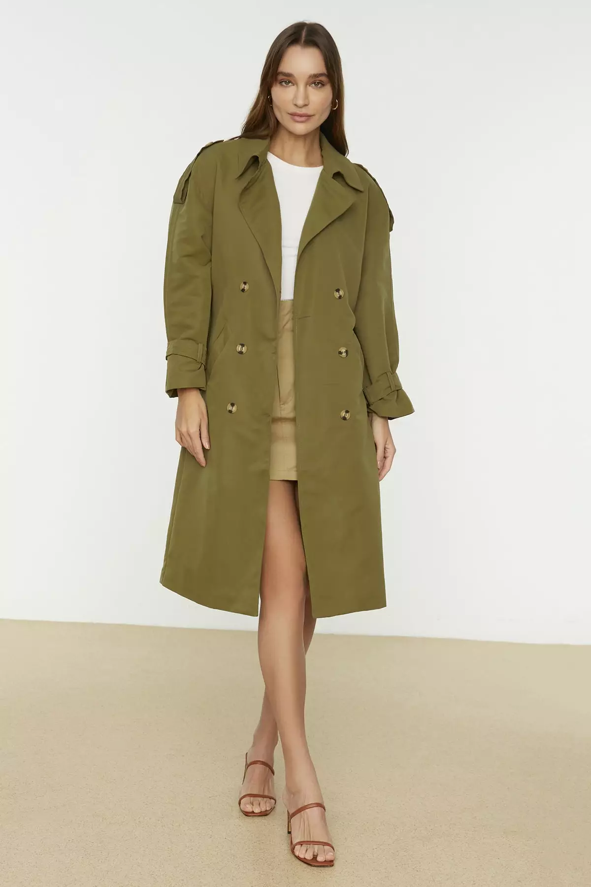 Trendyol Oversized Trench Coat 2024 Buy Trendyol Online ZALORA